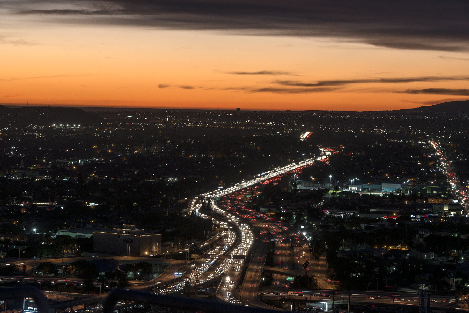Autopistas de Los Santos de noche